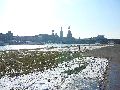 Winterspaziergang  an der Elbe, von Pieschen-Richtung Loschwitz-Blasewitz, mit einem besonderen Augenmerk auf die Waldschlösschenbückenbaustelle
