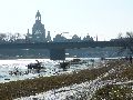 Winterspaziergang  an der Elbe, von Pieschen-Richtung Loschwitz-Blasewitz, mit einem besonderen Augenmerk auf die Waldschlösschenbückenbaustelle