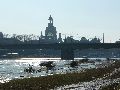 Winterspaziergang  an der Elbe, von Pieschen-Richtung Loschwitz-Blasewitz, mit einem besonderen Augenmerk auf die Waldschlösschenbückenbaustelle