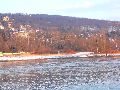 Winterspaziergang  an der Elbe, von Pieschen-Richtung Loschwitz-Blasewitz, mit einem besonderen Augenmerk auf die Waldschlösschenbückenbaustelle