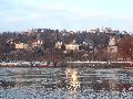 Winterspaziergang  an der Elbe, von Pieschen-Richtung Loschwitz-Blasewitz, mit einem besonderen Augenmerk auf die Waldschlösschenbückenbaustelle