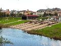  Die Pieschener Hafenstadtlandschaft von der Neuen Molebrücke aus gesehen