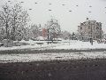 Erster Schnee an der Molebrücke-Pieschen