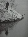 Erster Schnee an der Molebrücke-Pieschen