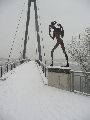 Erster Schnee an der Molebrücke-Pieschen