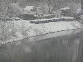 Erster Schnee an der Molebrücke-Pieschen