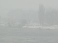 Erster Schnee an der Molebrücke-Pieschen