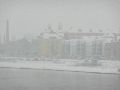Erster Schnee an der Molebrücke-Pieschen