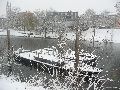 Erster Schnee an der Molebrücke-Pieschen