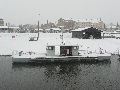 Erster Schnee an der Molebrücke-Pieschen