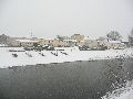 Erster Schnee an der Molebrücke-Pieschen