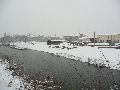 Erster Schnee an der Molebrücke-Pieschen