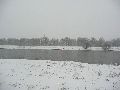 Erster Schnee an der Molebrücke-Pieschen