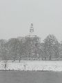 Erster Schnee an der Molebrücke-Pieschen