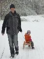 Erster Schnee an der Molebrücke-Pieschen