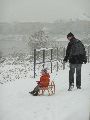 Erster Schnee an der Molebrücke-Pieschen