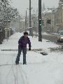 Erster Schnee an der Molebrücke-Pieschen