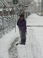 Erster Schnee an der Molebrücke-Pieschen