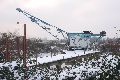 Winterspaziergang von Pieschen-Waldschlößchen-Brückenbaustelle