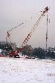 Winterspaziergang von Pieschen-Waldschlößchen-Brückenbaustelle