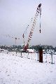 Winterspaziergang von Pieschen-Waldschlößchen-Brückenbaustelle