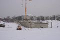 Winterspaziergang von Pieschen-Waldschlößchen-Brückenbaustelle